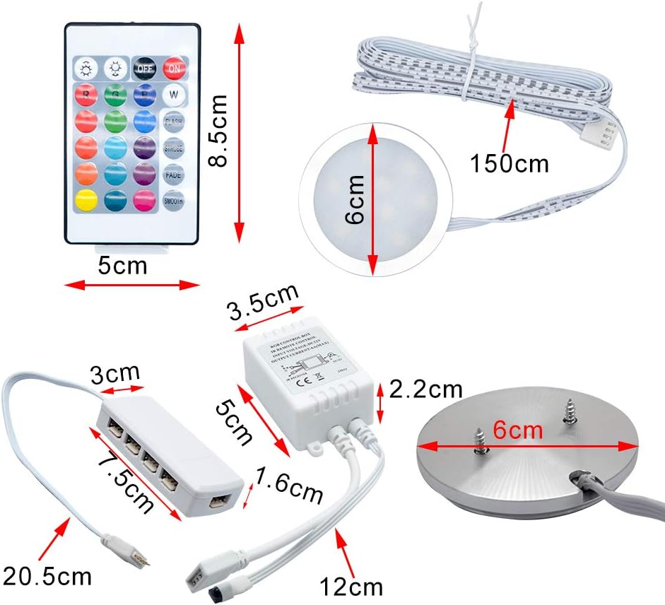 RGB Dimmable Under Cabinet Light Kit H19669