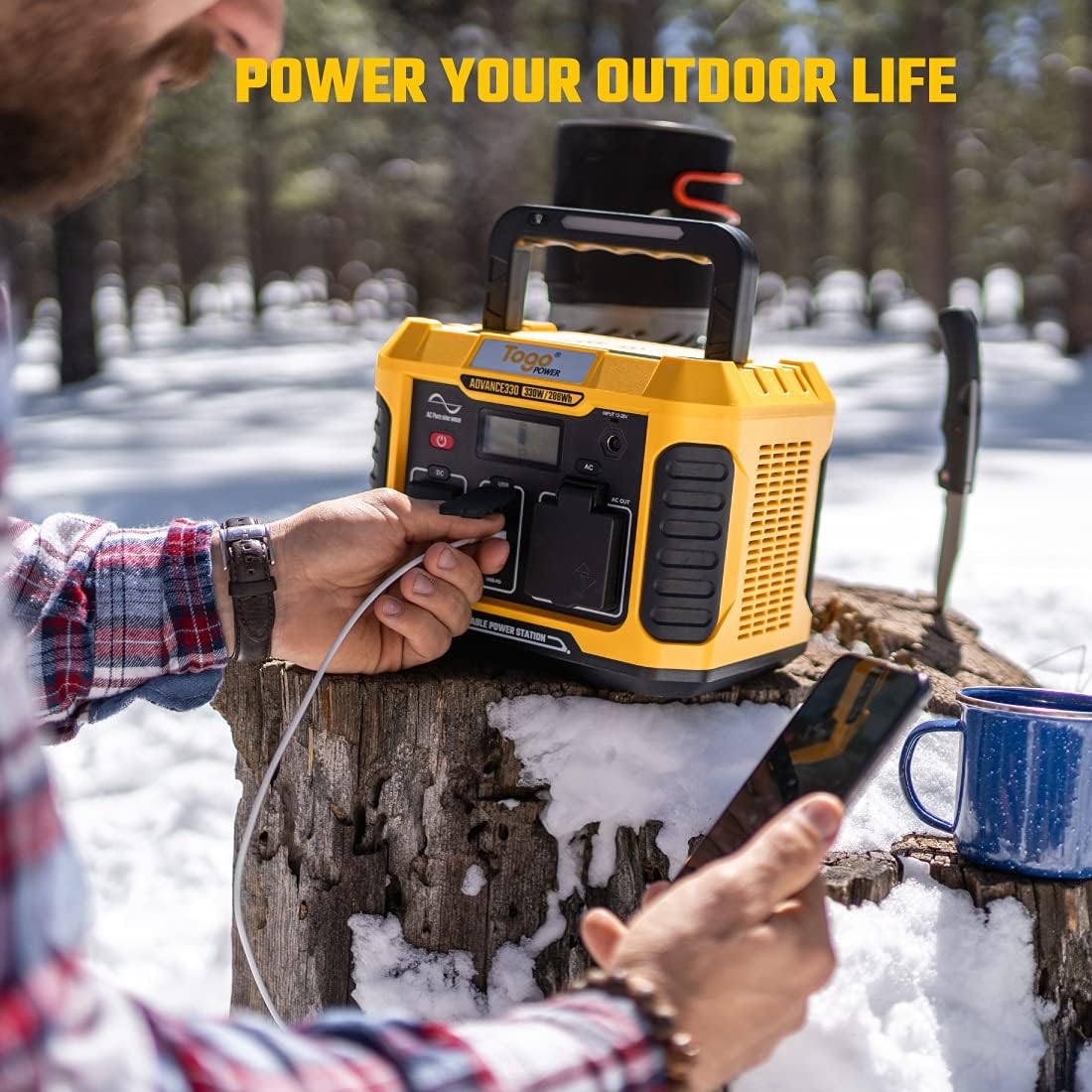 Portable Power Station 288Wh Lithium Battery 120V/330W Pure Sine Wave AC Outlet S634692
