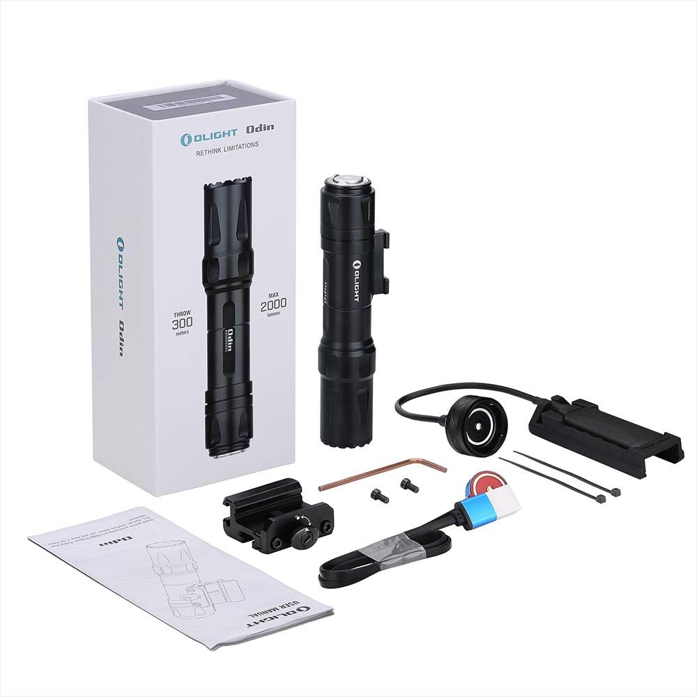 2000 Lumens Rechargeable Tactical Flashlight with Remote Pressure Switch V30247