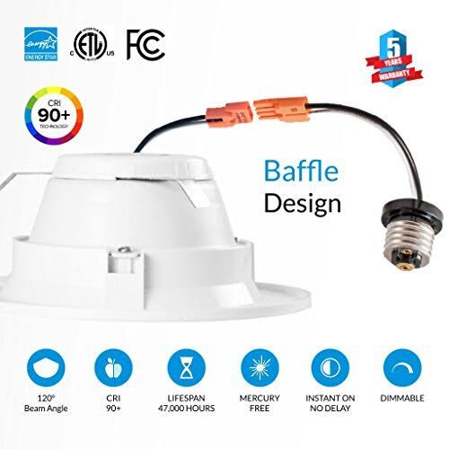 4-Inch Dimmable LED Recessed Lights 12-Pack 4000K U875909