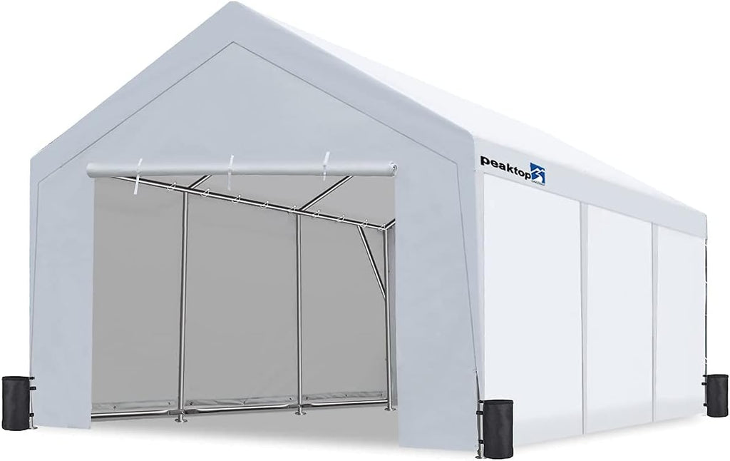 12 x 20ft Heavy Duty Carport with Removable Sidewalls O227972