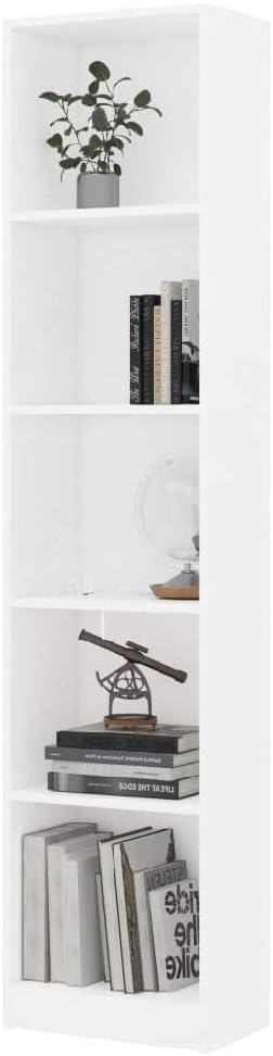 3-Tier White Chipboard Bookcase L891144