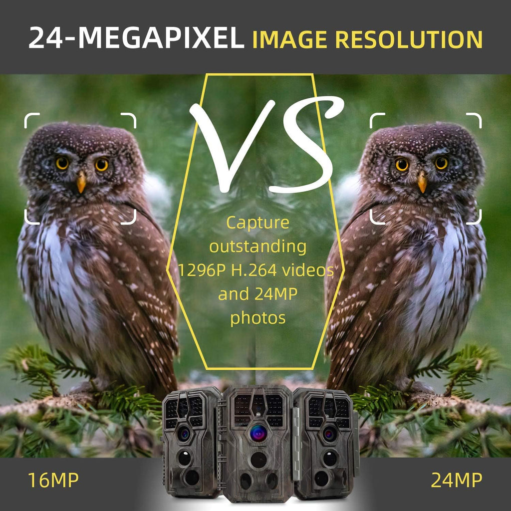 2-Pack 24MP 1296P Trail Game Cameras I30020