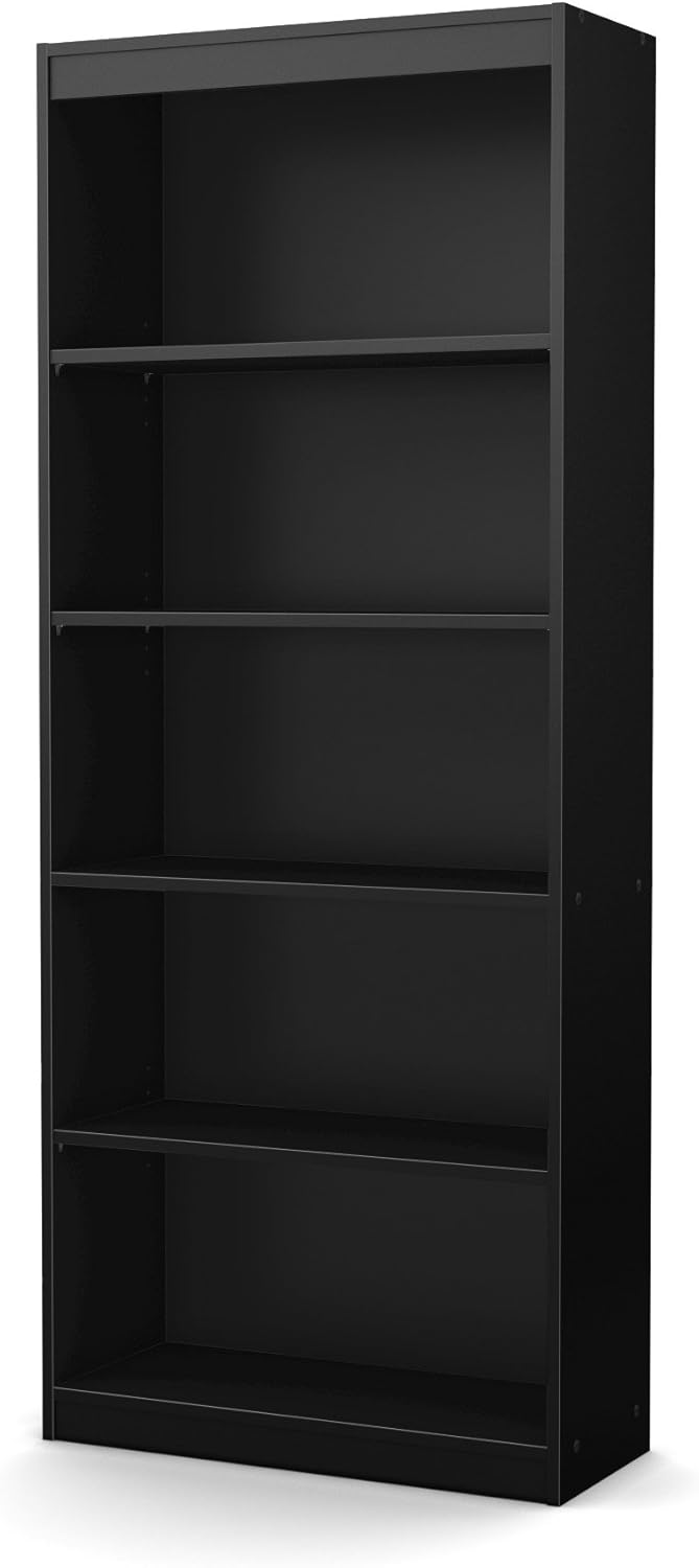 5-Shelf Pure White Bookcase A695821