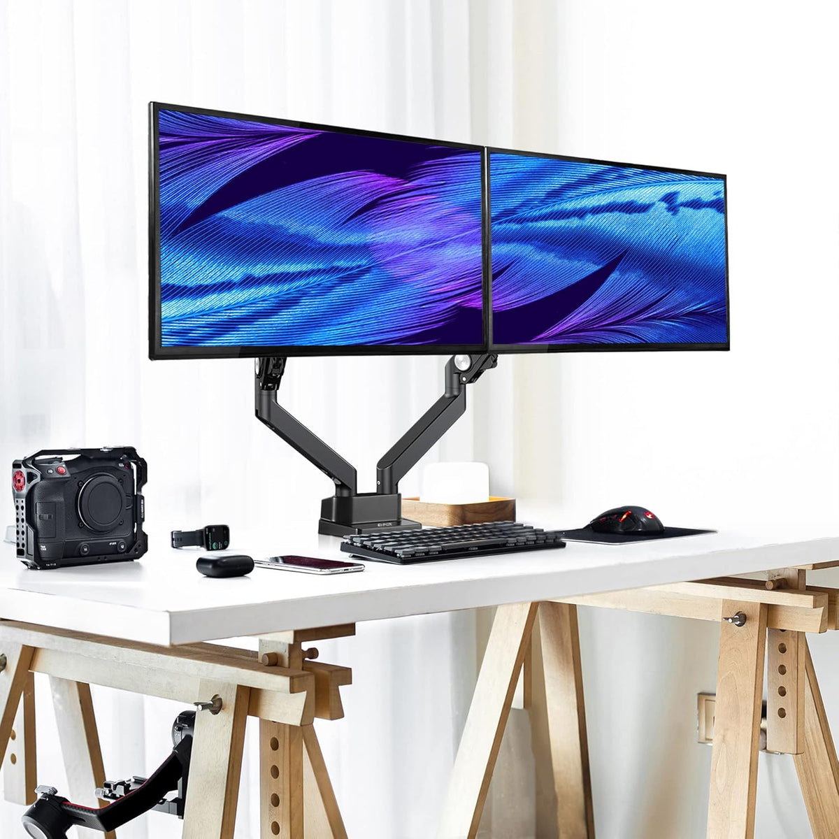 Dual 24-35 Monitor Arm Desk Mount D6728