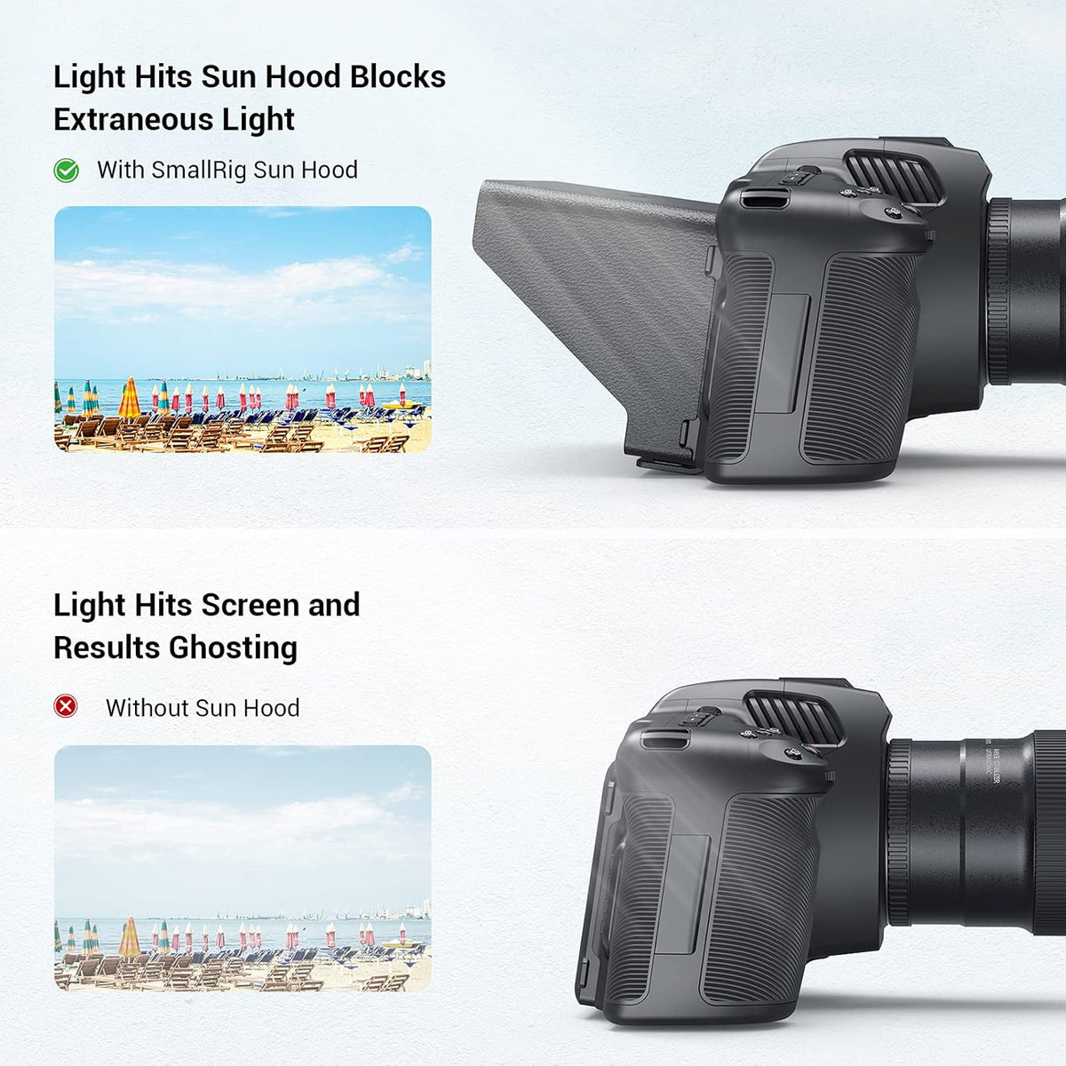 Camera Sun Hood Sun Shade LCD Screen Sunhood S554487