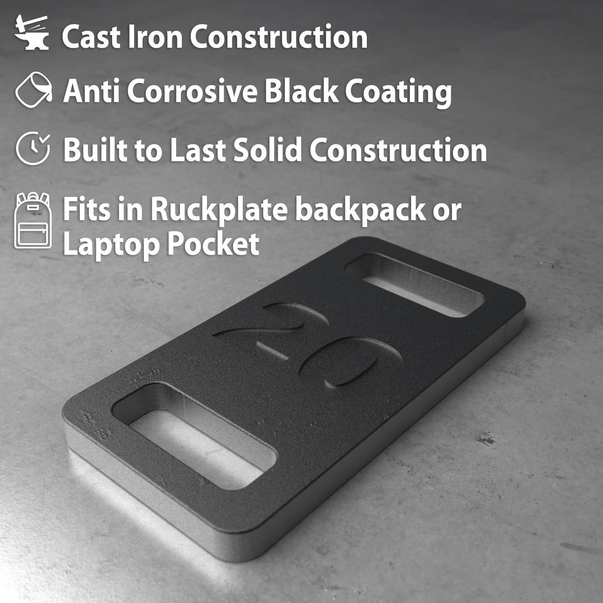 Cast Iron 20lb Ruck Plate D6300