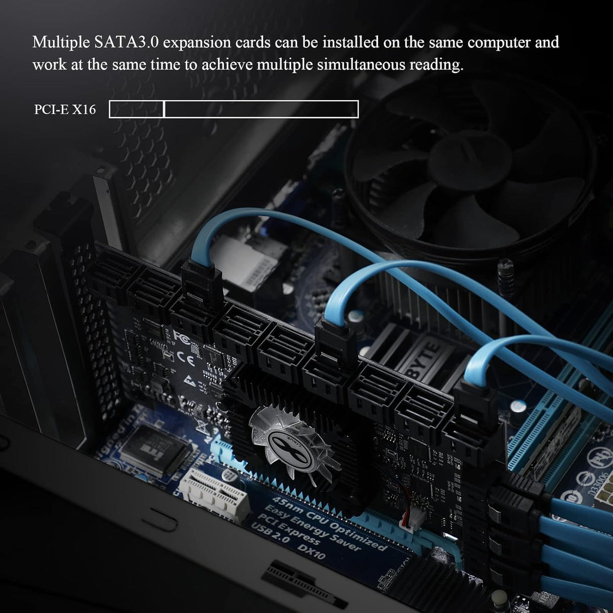 PCIE 16X 24 Ports SATA 3.0 Expansion Card J22746