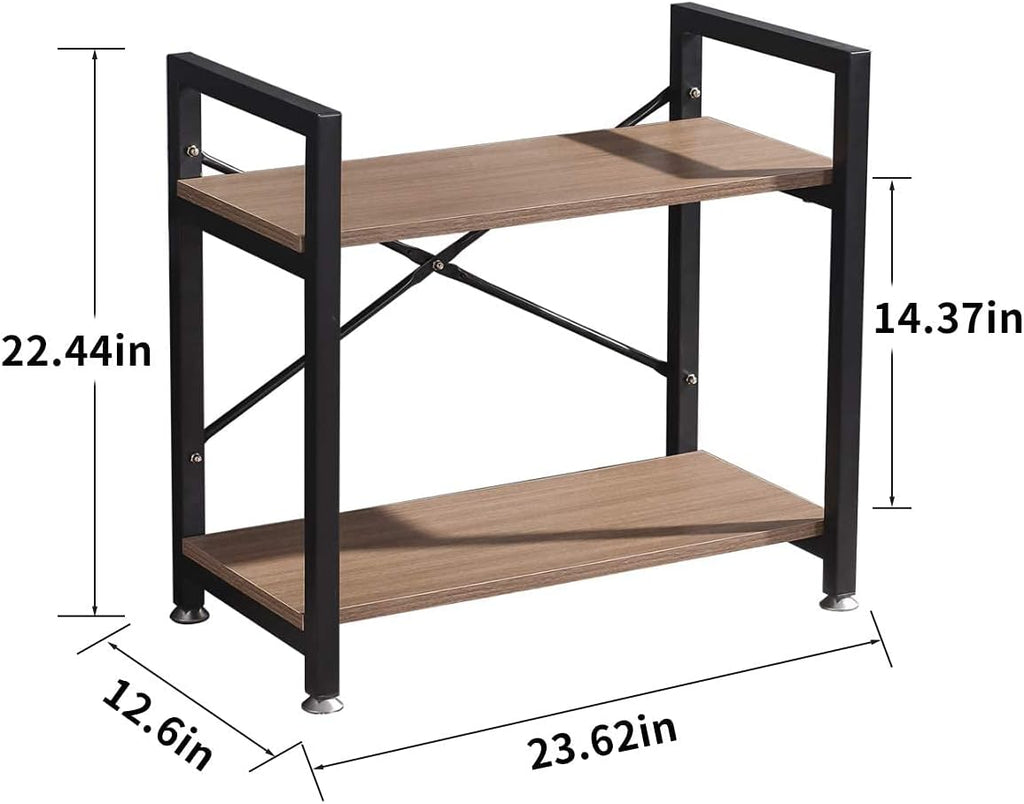 Industrial Style 2 Tier Bookshelf Storage Rack A12032