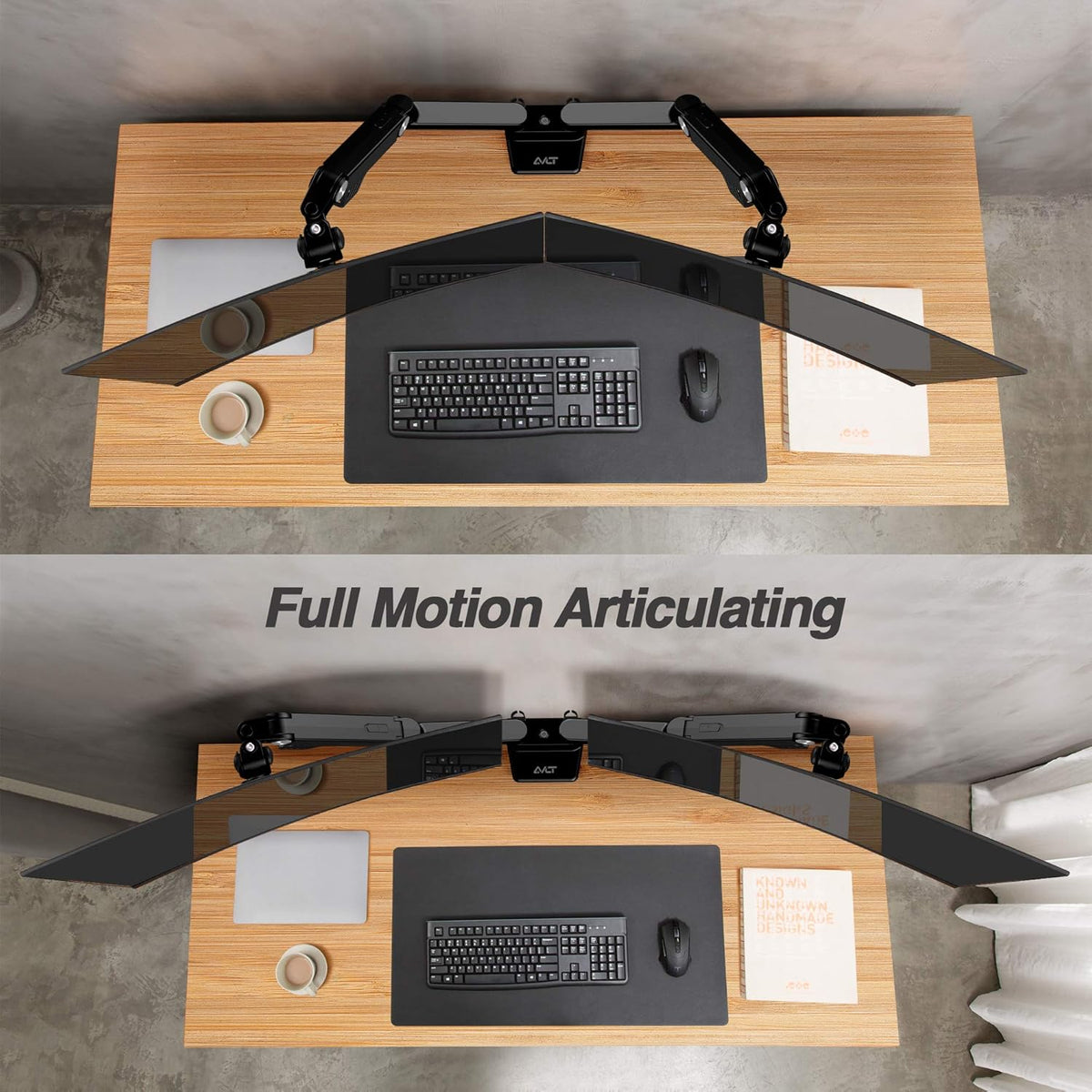 Dual 24-35 Monitor Arm Desk Mount D6728