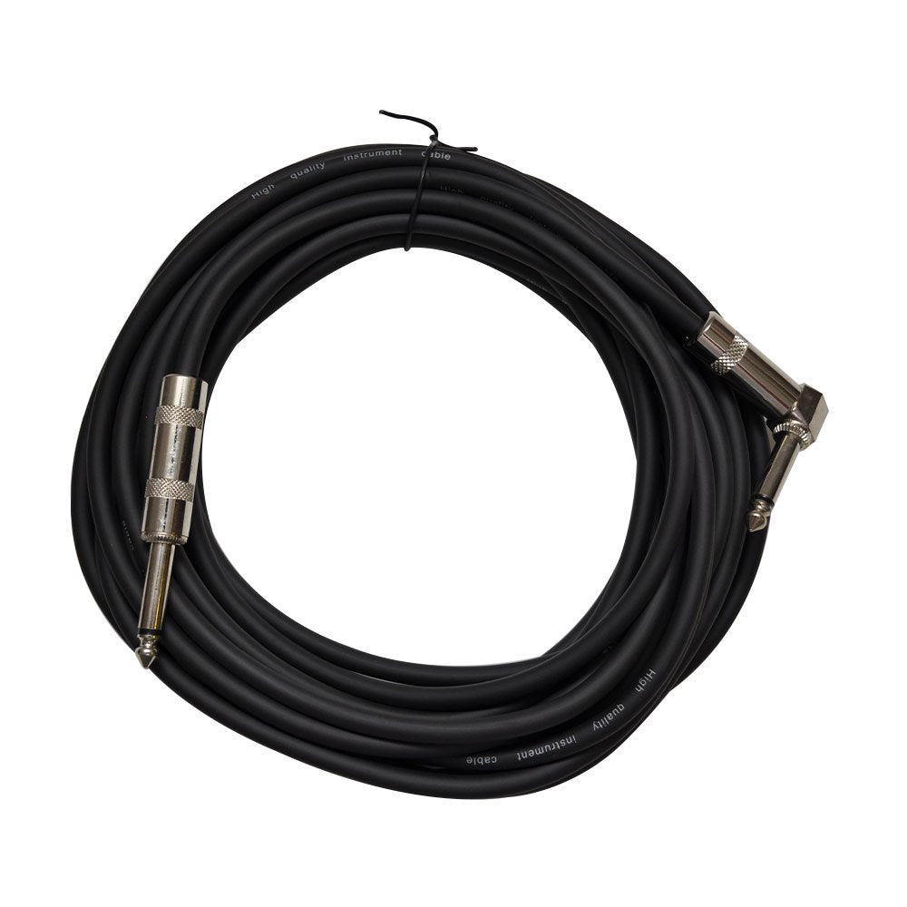 8 Pack of 20 Foot Multi-Color 1/4 Inch TS Right Angle to Straight Guitar Cables A22256