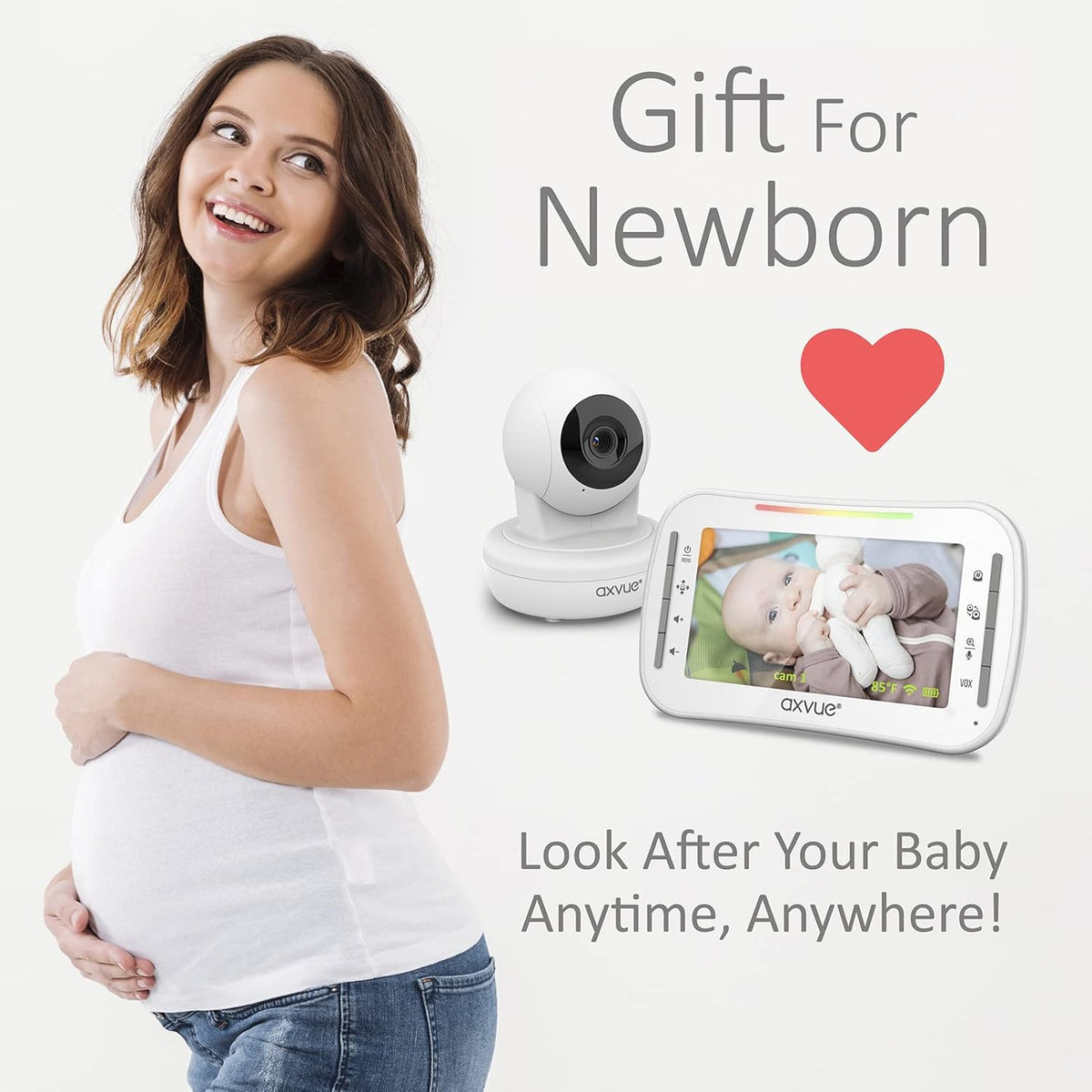 Video Baby Monitor with Pan-Tilt-Zoom Camera and 4.3 LCD Screen W5084