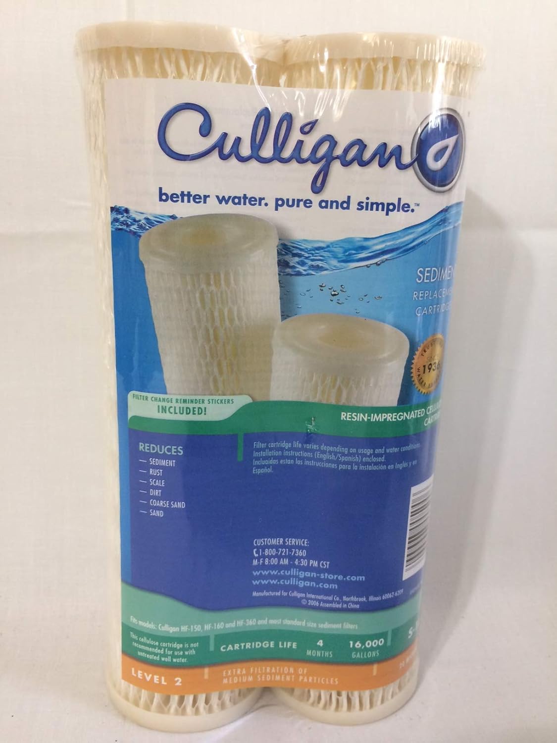 Sediment Water Filter Cartridge Pack of 2 U574