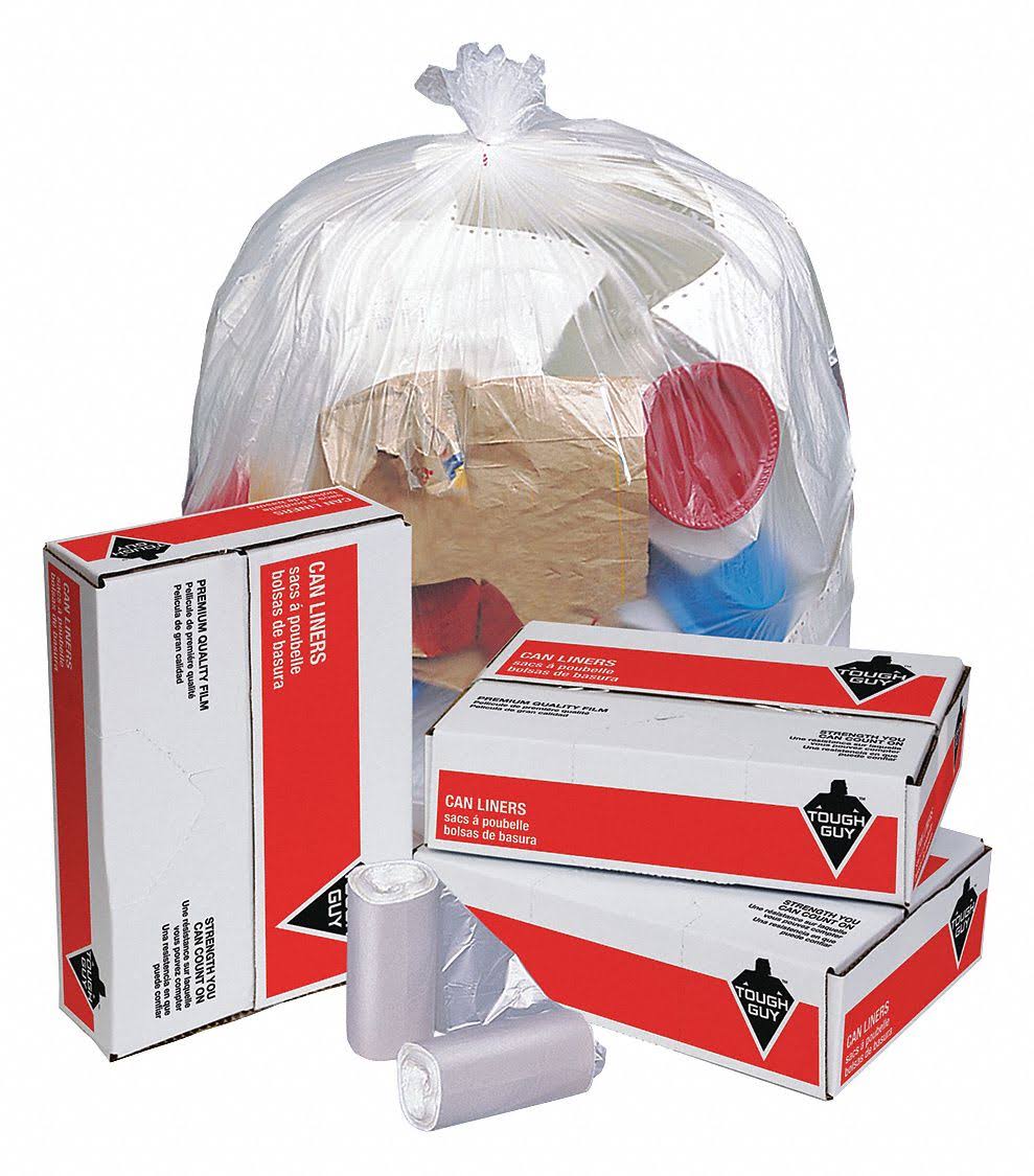 Clear 20 to 30 Gal. 10 micron Trash Bags E229542