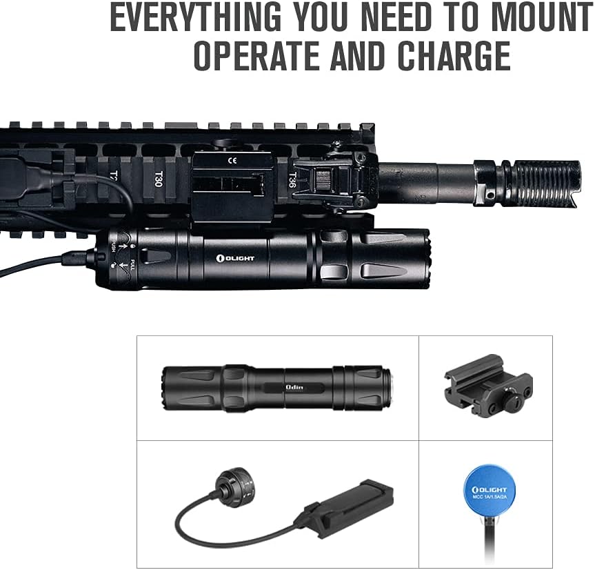 2000 Lumens Rechargeable Tactical Flashlight with Remote Pressure Switch V30247