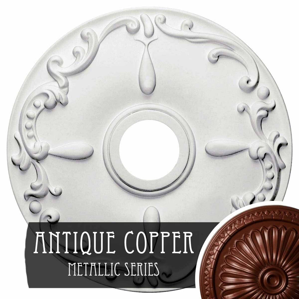 Hand-Painted Antique Copper Ceiling Medallion G18814