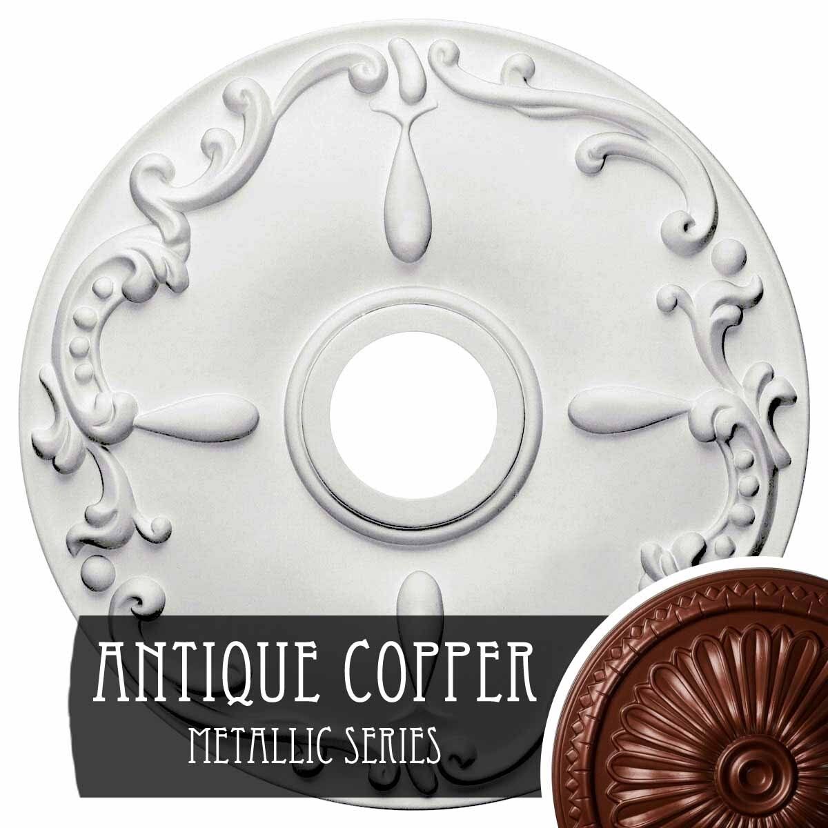 Hand-Painted Antique Copper Ceiling Medallion G18814
