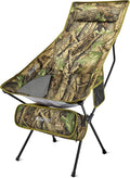 Lightweight Portable High Back Camping Chair with Headrest & Pocket F95351