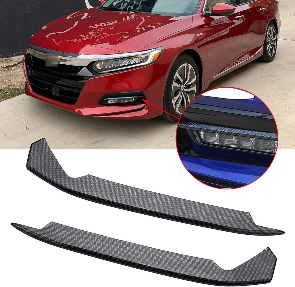 2pcs Carbon Fiber Pattern Console Dashboard AC Switch Button Panel Cover Trim P1417