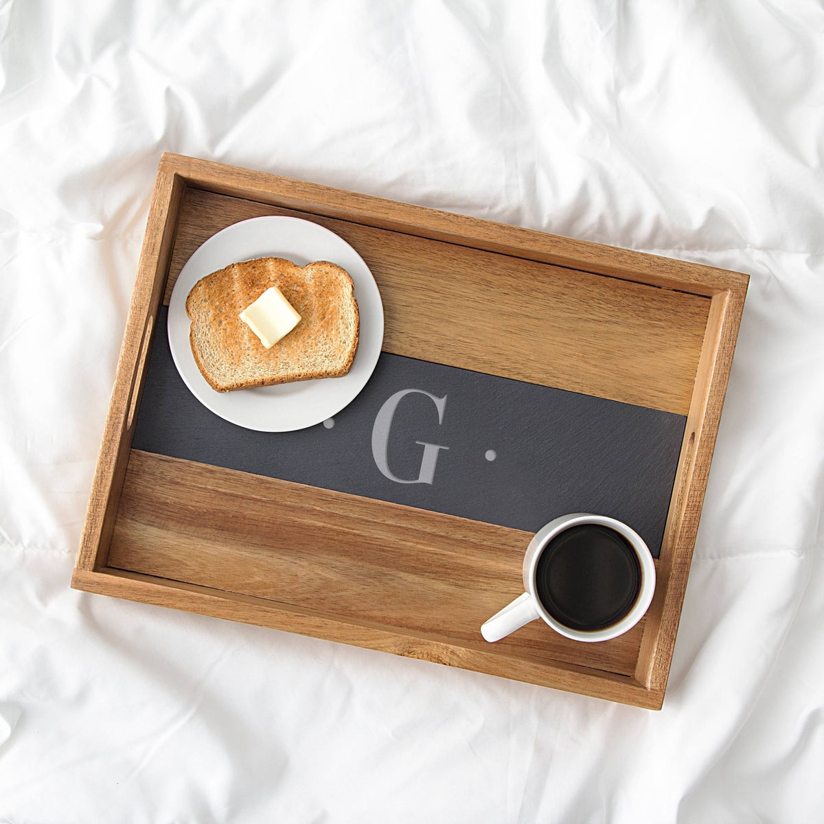 Acacia and Slate Tray X80940