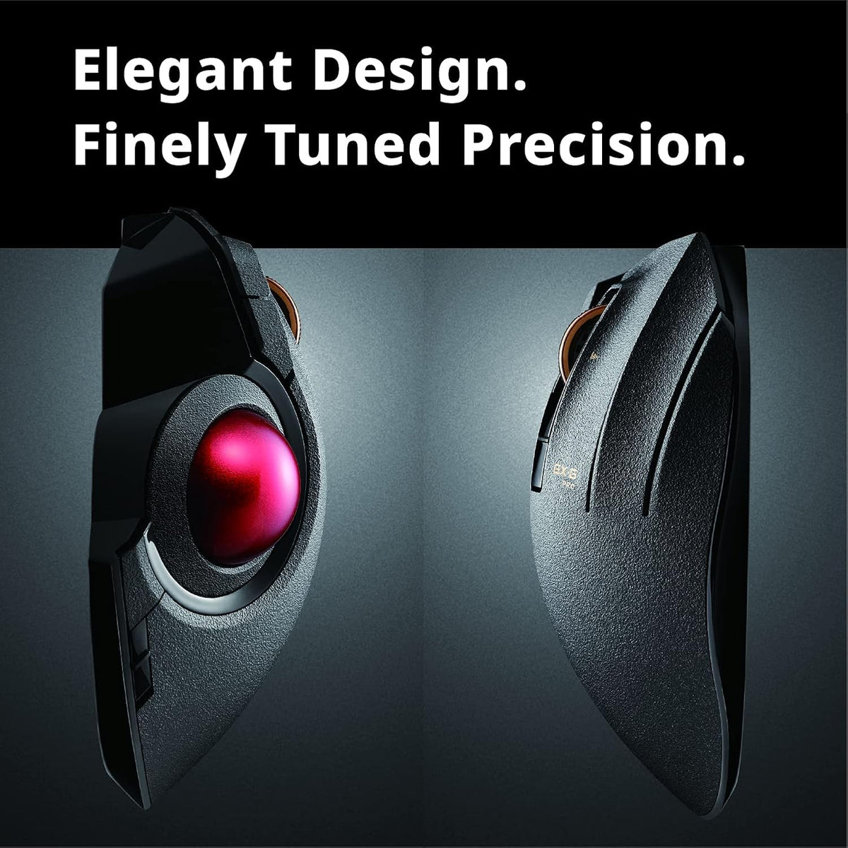 Wired Wireless Bluetooth Thumb-Operated Trackball Mouse, 8-Button, Black Q8086