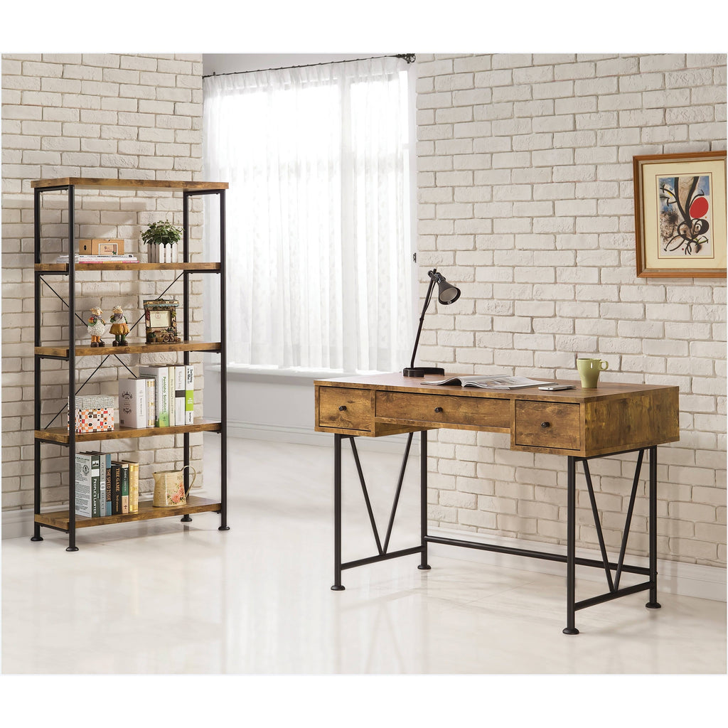 Antique Nutmeg 4-Shelf Bookcase M359