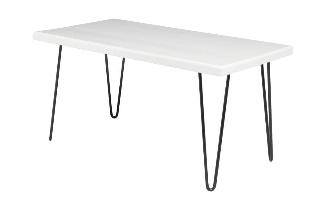 Rustic White Wood Bench B68305