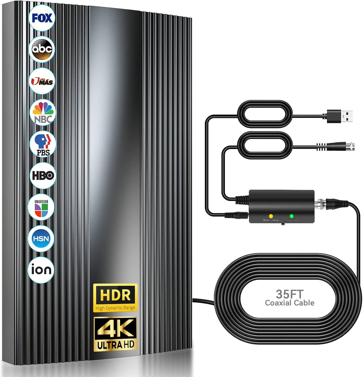Digital TV Antenna 380 Miles Range Indoor Outdoor 4K 1080P B3095