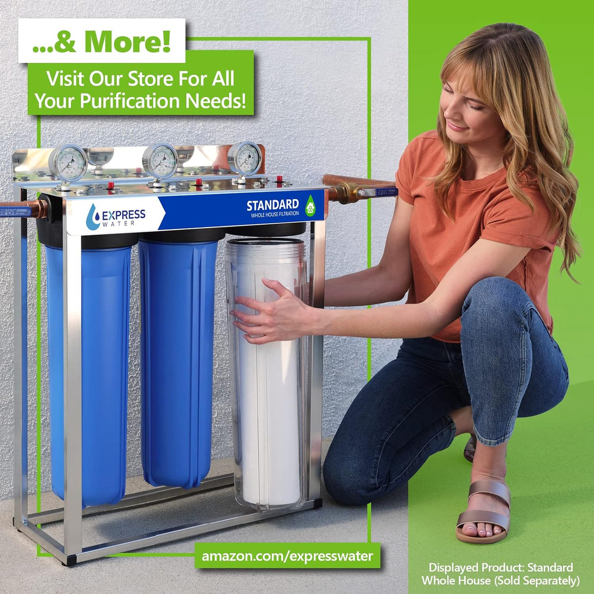 Reverse Osmosis System Replacement Filter Set with 50 GPD RO Membrane A221