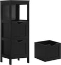 Narrow White Bathroom Storage Cabinet with 3 Removable Drawers M2271