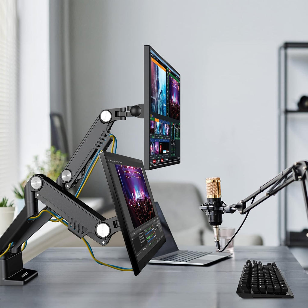 Dual 24-35 Monitor Arm Desk Mount D6728