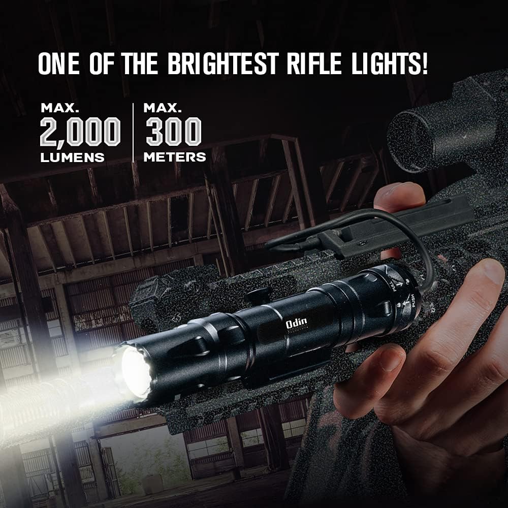2000 Lumens Rechargeable Tactical Flashlight with Remote Pressure Switch V30247