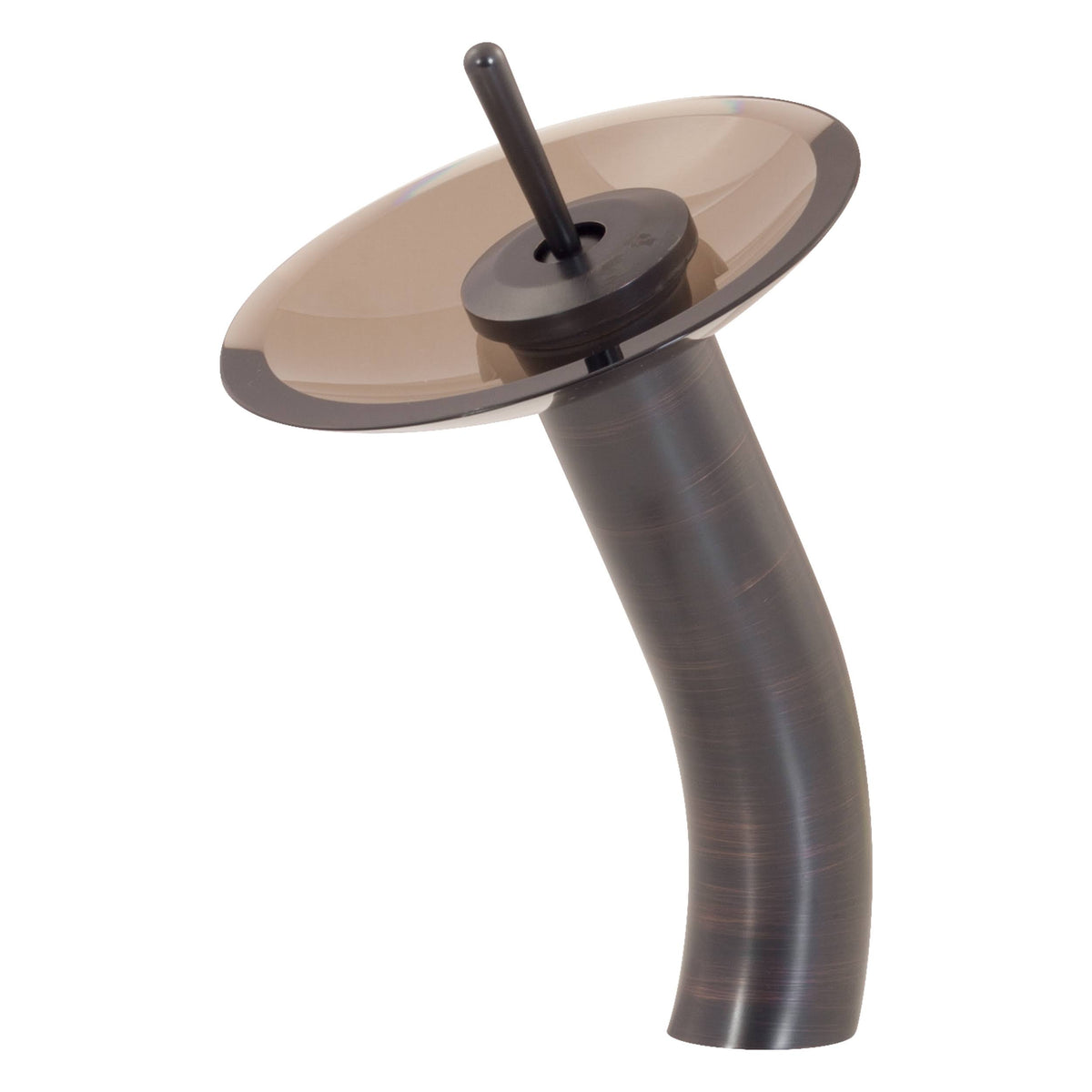 Oil Rubbed Bronze Vessel Faucet with Brown Glass X417704