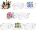 Plastic Lazy Susan Storage Turntable Organizer Bins 8 Pack Smoke Gray Y1073