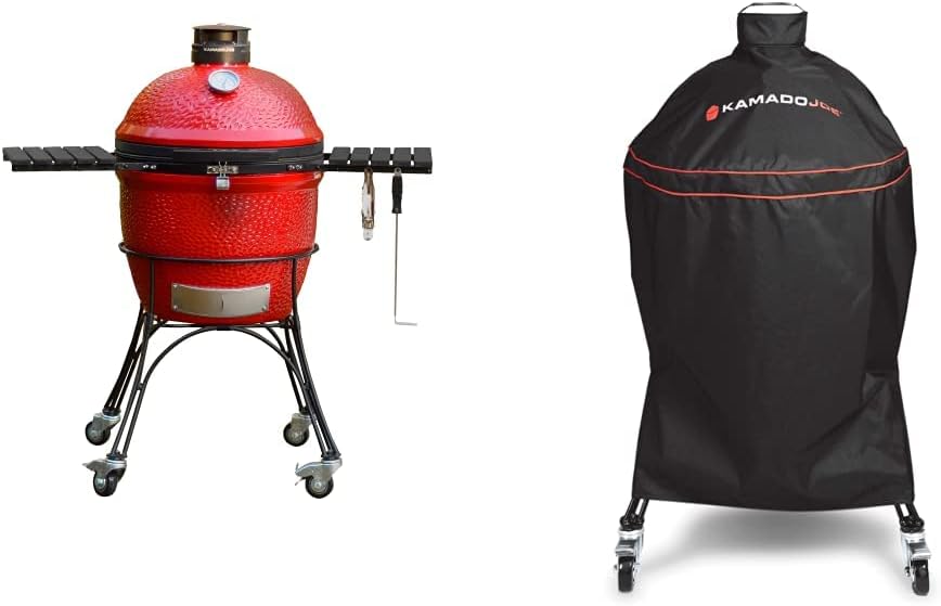 18-inch Charcoal Grill with Cart and Side Shelves, Blaze Red Pack of 2 A3756