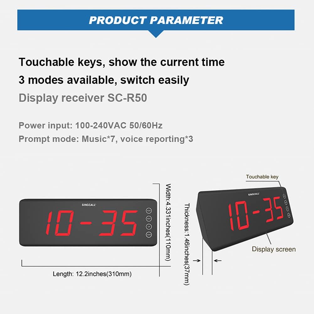 Wireless Single Nurse Call Pager, Pack of 10 Pagers and 1 Receiver D55746