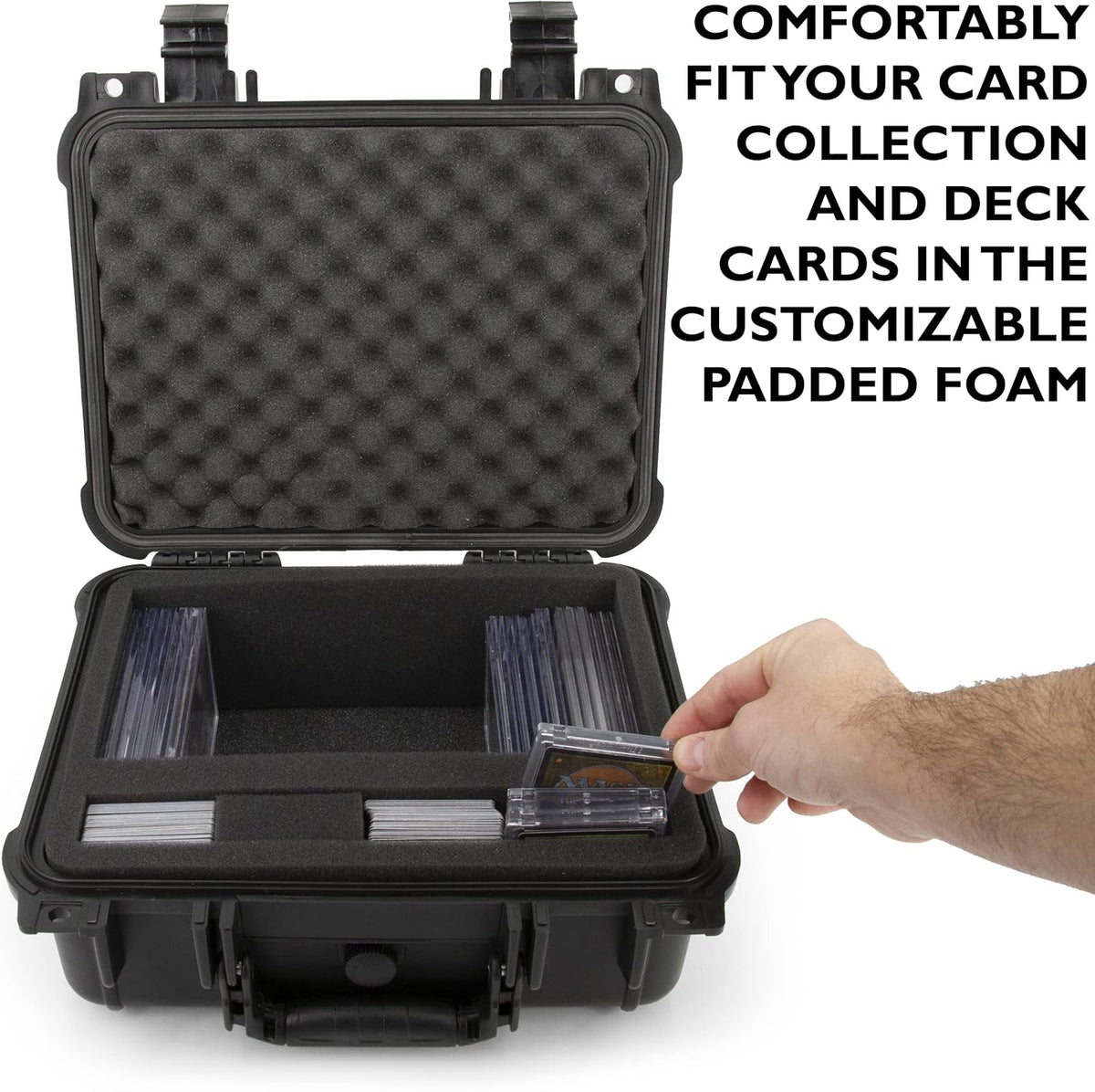 Waterproof Graded Card Storage Box with Foam Slots V329