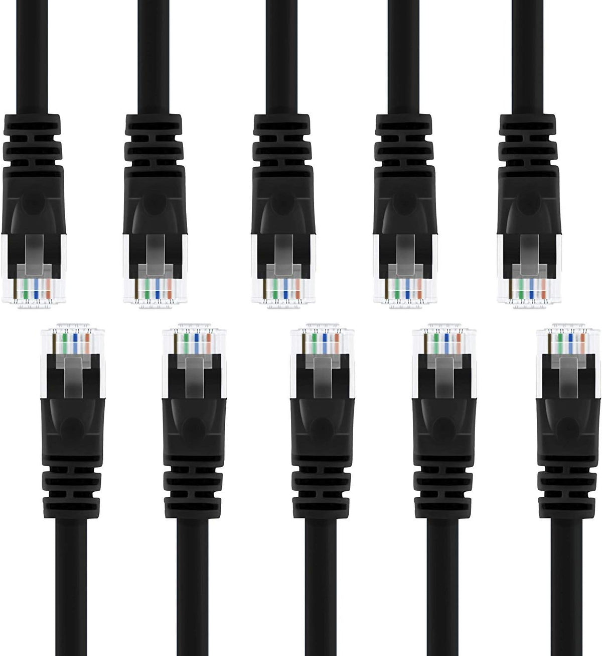 Cat5e Ethernet Patch Cable 10 Feet Black W3054