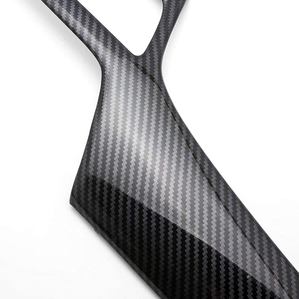2pcs Carbon Fiber Pattern Console Dashboard AC Switch Button Panel Cover Trim P1417