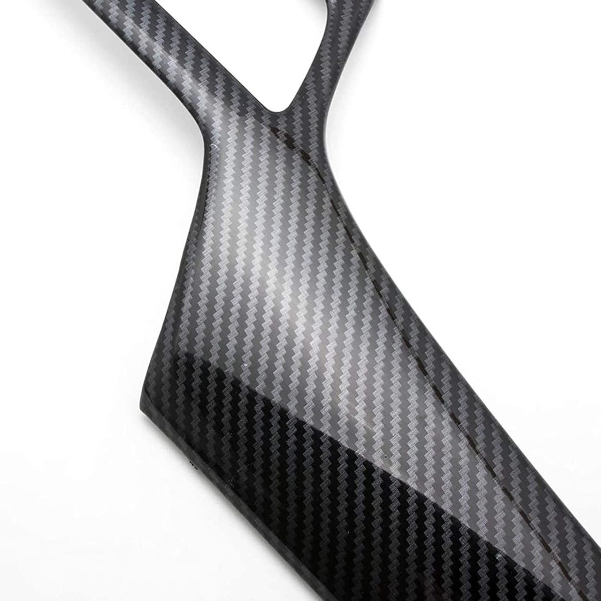 2pcs Carbon Fiber Pattern Console Dashboard AC Switch Button Panel Cover Trim P1417
