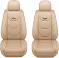 Universal Leather Car Seat Covers, 5 Seat Full Set, Black Red B3278