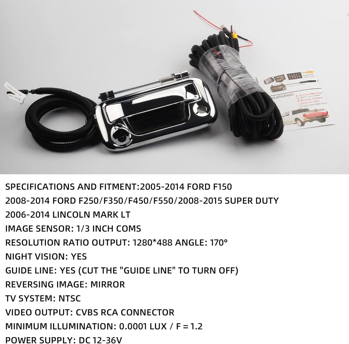 Tailgate Handle with Backup Camera Chrome G423349