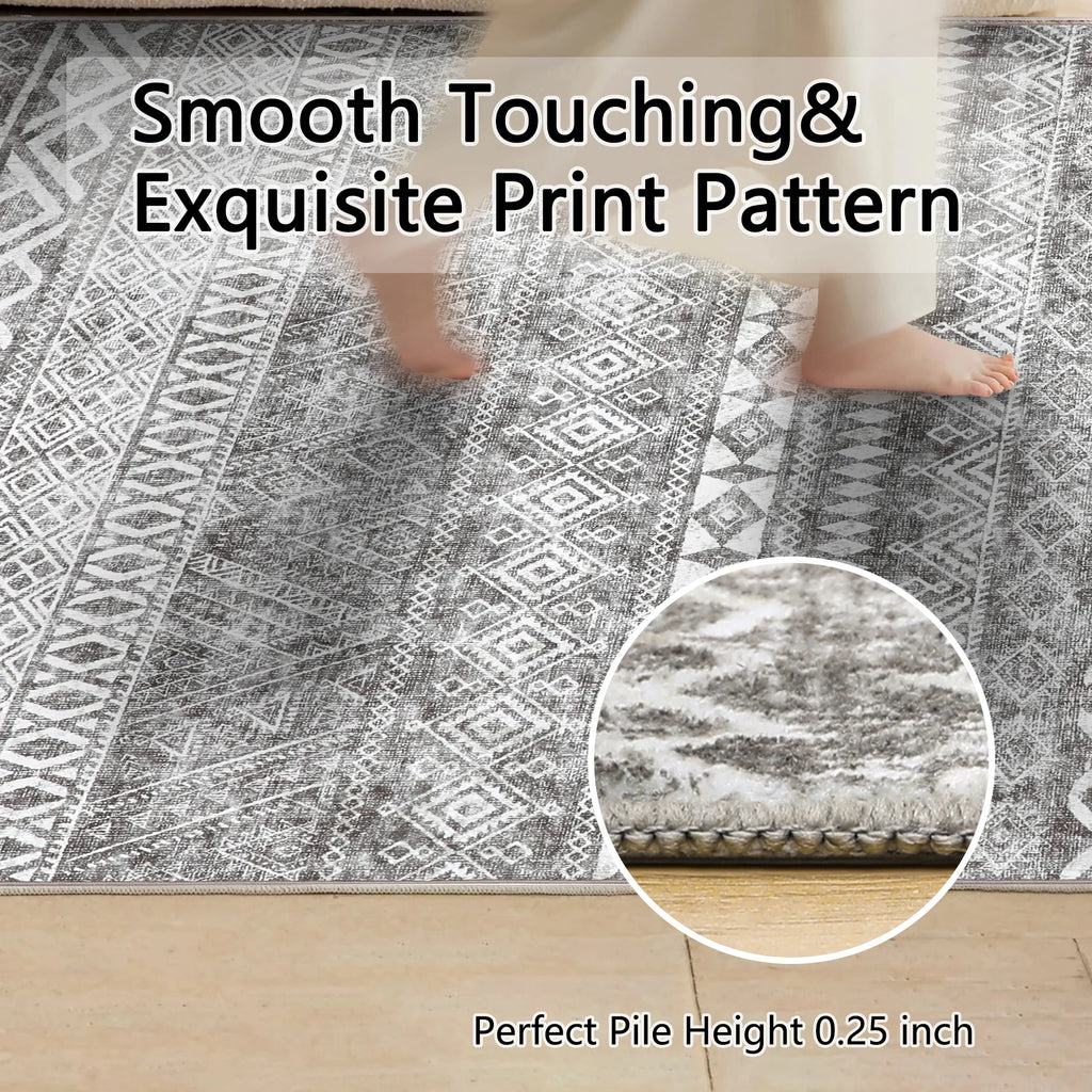 Machine Washable 5'x7' Tribal Area Rug H299285