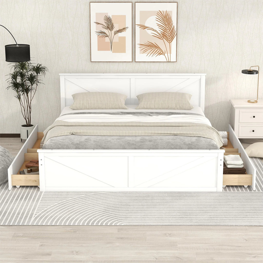 Wooden Platform Bed A51809