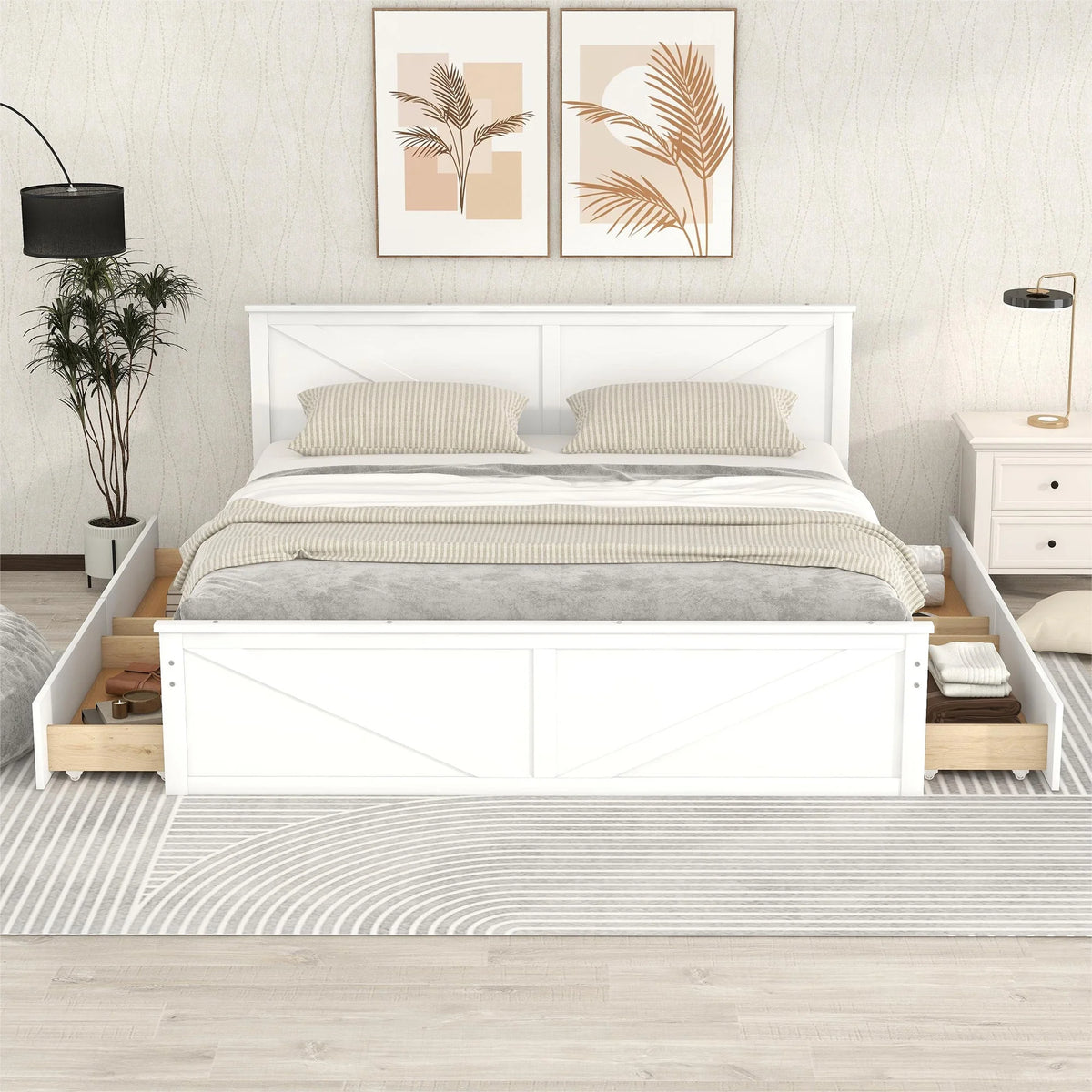 Wooden Platform Bed A51809