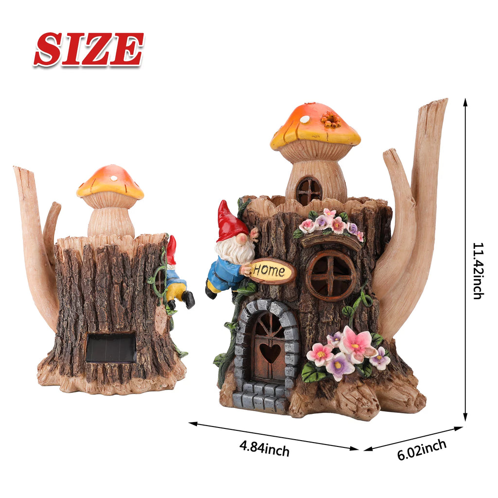 Garden Gnome Statue with LED Light I1492