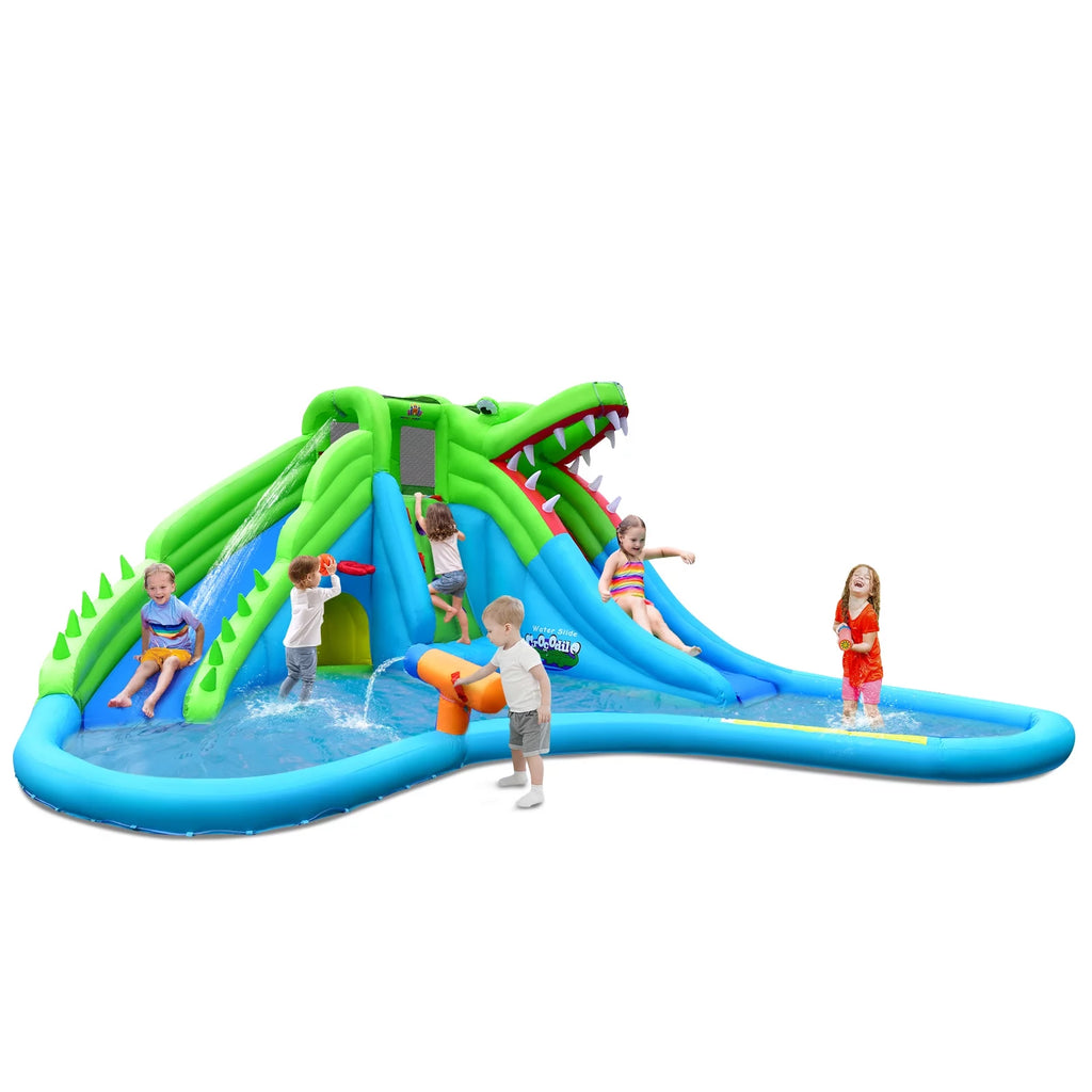 Inflatable Crocodile Water Slide Park with Pool Z168