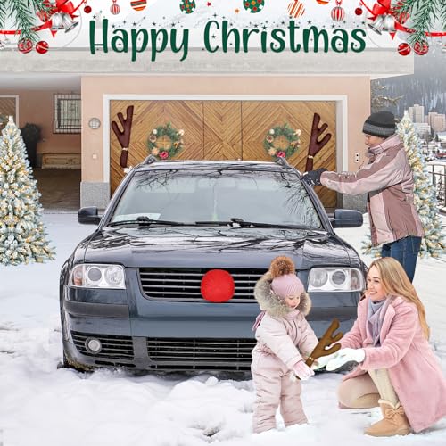 Christmas Reindeer Car Kit with LED and Jingle Bells X92184