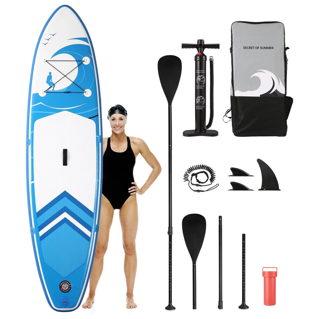 Inflatable Paddle Board 10' 6 in. Thick Green V95463