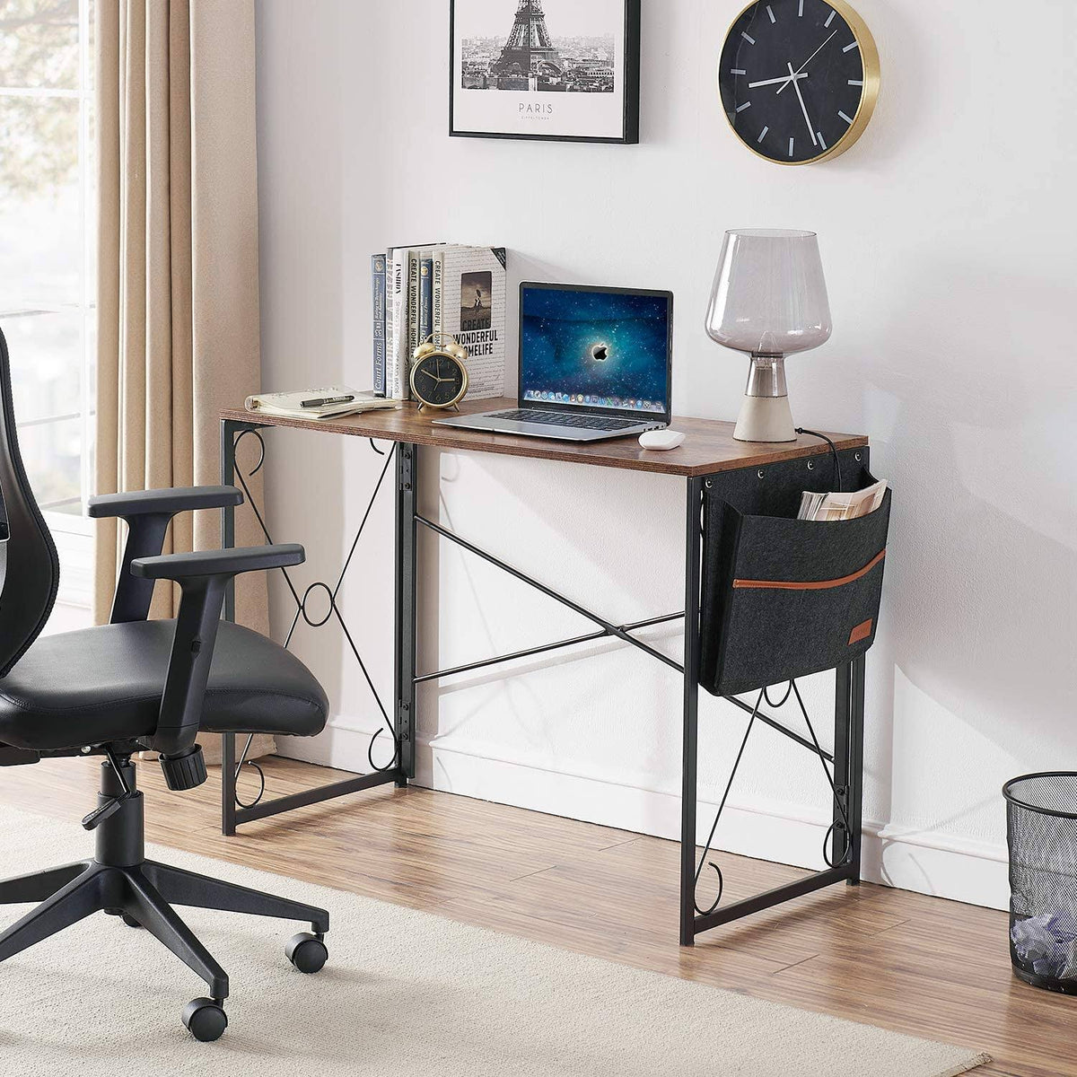 Black Computer Desk with Storage Bag K693